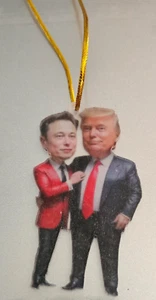 Trump Elon Moschus Anhänger Dekoration AUTO SCHLÜSSELANHÄNGER FEIERN POLITIK PRÄSIDENT - Bild 1 von 1
