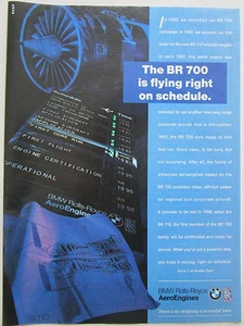 1993-1995 PUB BMW ROLLS-ROYCE AERO ENGINES BR 700 BR 710 TURBOFAN ORIGINAL AD - Picture 1 of 1
