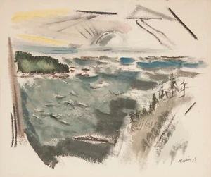 John Marin - Sea Movement, Maine (1923) - 17" x 22" Fine Art Print - Picture 1 of 1