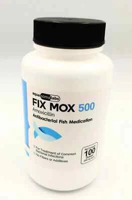 AQUA SOMA LABS FOR FISH Aquariums & FISH Tanks Fix AMoxil 500mg/100 CT Made in USA, US Warehous