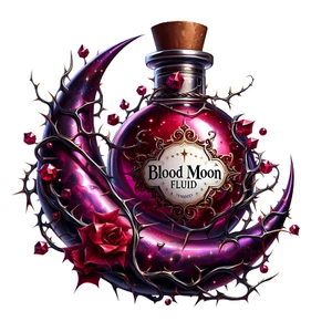 Halloween Decal Blood Moon Fluid Potion Tonic Elixir Bottle Eerie Sticker - Picture 1 of 1
