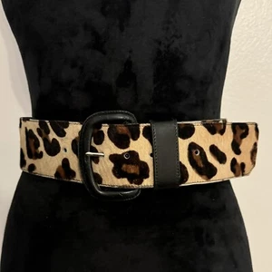 Vintage 90er Jahre RUZA LEDER/IMITAT LEOPARDENMUSTER GÜRTEL GRÖSSE M - Bild 1 von 15