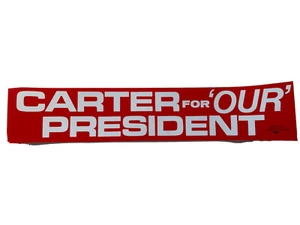 Pegatina vintage del presidente Jimmy Carter para ""Nuestro"" presidente Camden NJ Dems - Imagen 1 de 5