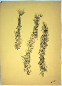 Lester Epstein (1919-1963) Abstrakte geometrische Tintenzeichnung, um 1950er Jahre. Modern - Bild 1 von 3