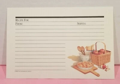 Longaberger Basket 25 NEW 4x6 LARGE Shades of Autumn Recipe Cards Kitchen Baking