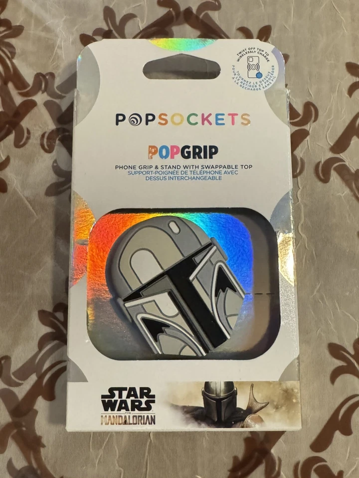 Star Wars Popsockets PopGrip - THE MANDALORIAN HELMET POPOUT NIB - Image 1 of 3