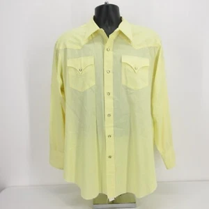 Vintage H Bar C Ranchwear Pearl Snap Western Shirt Mens Size 17.5 - 34 Made USA - Picture 1 of 8