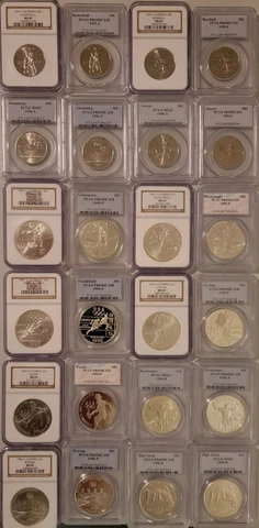 24-1995-1996 Atlanta Olympics Commemorative Silver Dollars & Halves PCGS & NGC Cover