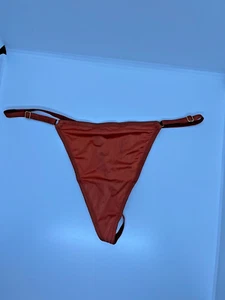 Victoria's Secret V-String-Tanga Höschen Hardware karamellfarben Symbol neu mit Etikett M - Bild 1 von 1