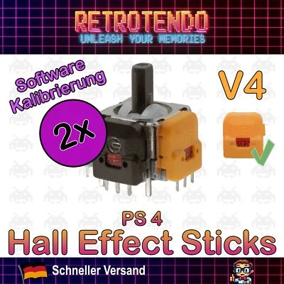 GINFULL 2x PS4 Hall Effect V4 Magnet Analog Sticks Controller Drift Fix PlayStation 4