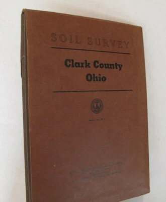 6 Sheet Folded Color Soil Survey Map Clark County Ohio Springfield OH 1958 - Image 1 of 4