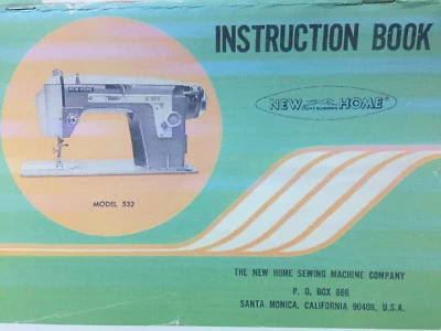 NEW HOME MODEL 532 SEWING MACHINE MANUAL - Image 1 of 2