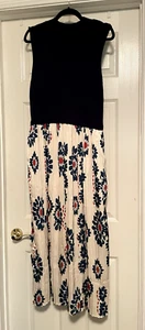 Navy & Floral Sleeveless Floral Maxi Dress - Petite Large (PL) - Used - Picture 1 of 4