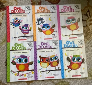 Owl Diaries Book by Rebecca Elliott Baxter Scholastic Lot of 6 Books wedding - Picture 1 of 4