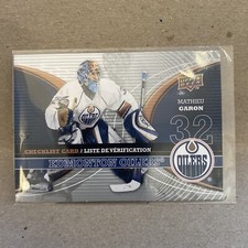 2008-09 Upper Deck McDonald’s # CL-EDM Checklist Edmonton Oilers Mathieu Garon