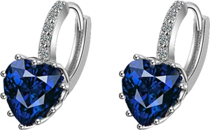925 Sterling Silver Colorful Earrings for Women Valentines Gifts Jewelry Birthda - Picture 1 of 12