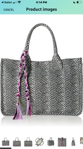 Vince Camuto Orla tote, Black/White. - Picture 1 of 7