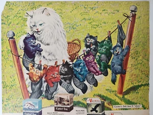 Carters Ink Cat Kittens Socks Vintage 1943 Ad Magazine Print Boston MA - Picture 1 of 7