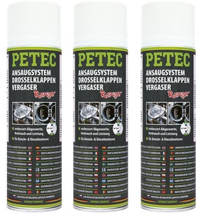 3x PETEC Ansaugsystem Drosselklappen & Vergaserreiniger Spray Sonde 500 ml 72450 - Bild 1 von 3