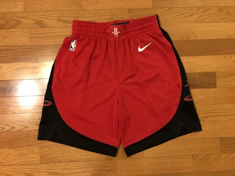 New M Nike NBA 2021 Houston Rockets Icon Swingman Basketball Red Shorts Mens Cover