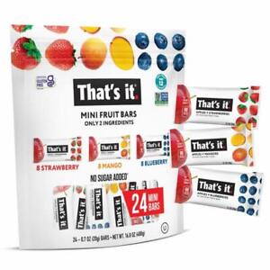 That’s It. Mini Fruit Bars Blueberry, Strawberry & Mango Variety - 24 Count