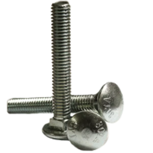 1/2"-13 x 6" Carriage Bolts, Zinc, Full Thread, A307 Grade A, 10 Pack - Picture 1 of 1