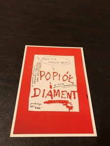UNPOSTED FILM 4 X 6 POSTKARTE - CENDRE ET DIAMANT DE ANDRZEJ WAJDA, POLOGNE - Bild 1 von 2