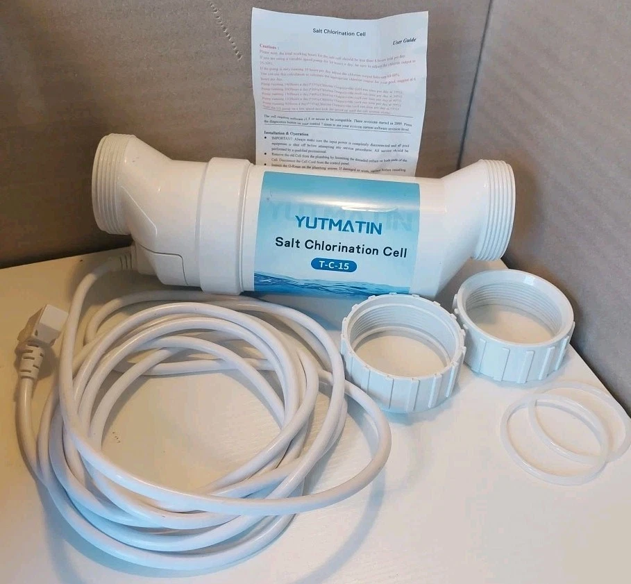 T-CELL 15 YUTMATIN Salt Chlorinator Turbulent Flo- Chamber 40,000 gallon - Image 1 of 4