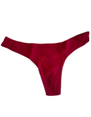 Tanga On Gossamer para mujer pequeño rojo rubí malla de cadera nailon tejido ribete Foto 1 de 4