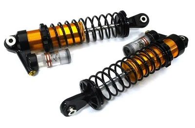 Orange Billet Machined Upgrade Piggyback Shocks Pair for Axial SCX6 Crawler - Image 1 of 3