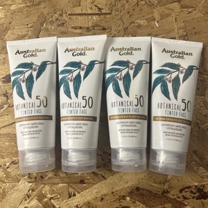 4-Pack Australian Gold Botanical Tinted Face Sunscreen Lotion SPF 50 Rich-Deep - Picture 1 of 4