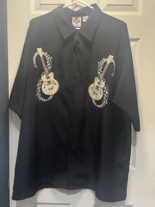HOUSE OF BLUES 2XL XXL BUTTON UP GUITAR HAWAII SHIRT - Bild 1 von 4