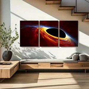 3pcs Space Fantasy Theme Black Hole Wall Art Canvas Unframed/Framed - Bild 1 von 9