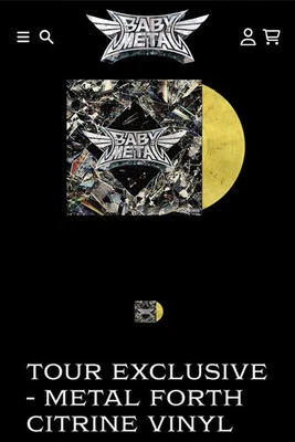 BABYMETAL TOUR EXCLUSIVE - METAL FORTH CITRINE VINYL Foto 1 de 2