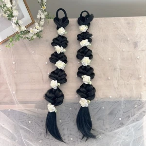 Flower Jasmine Braided Ponytails Lantern Braid Twist Braid Wig for Women - Picture 1 of 11