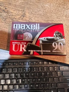 Maxell UR-90 Black Cassette Tape 90 Minutes Recorder Audio Dictation Dubbing - Picture 1 of 2