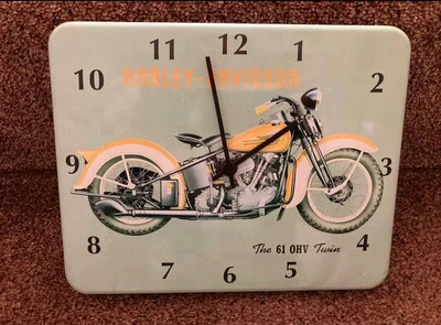 Harley Davidson Design B Wall Clock New boxed Gift Dad Motorbike wall hanging - Image 1 of 4