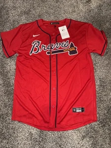 Nike Atlanta Braves Alternate Rot Baseball Trikot Jugend Größe XL Brandneu - Bild 1 von 8