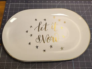 "Plato para servir vacaciones de porcelana Threshold 'Let it Snow' objetivo 10"" x 15""" - Imagen 1 de 5