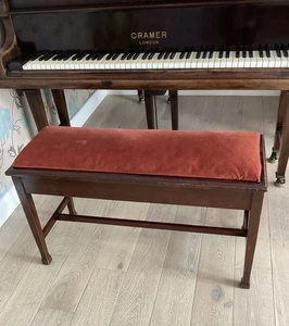 Antique Piano Stool with Storage Space - Picture 1 of 5