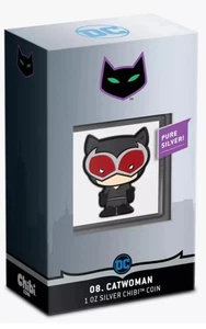 Catwoman Chibi Coin Collection 2021 DC Comics Series 1 oz Pure Silver Proof - Picture 1 of 7