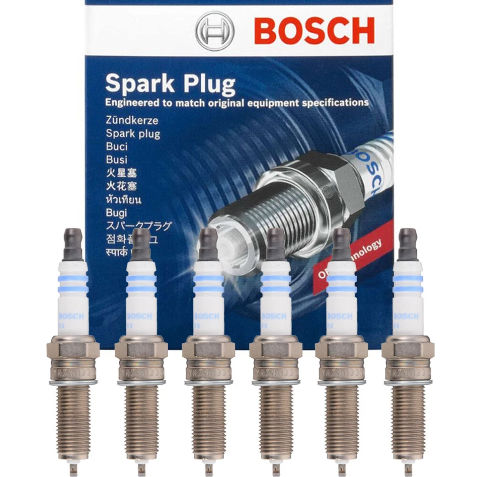 Bujía doble de iridio BOSCH genuina 6 piezas para Mitsubishi Outlander 2007-2013 Foto 1 de 4