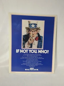 11"x14" - "Si no eres tú, ¿quién?" "Póster del Tío Sam 1984 para el Ejército de los Estados Unidos" - Imagen 1 de 9