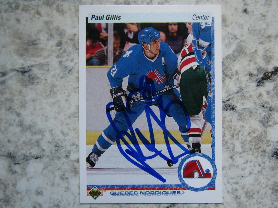 Quebec Nordiques Paul Gillis Signed Autographed 1990-91 Upper Deck Mint - Image 1 of 1