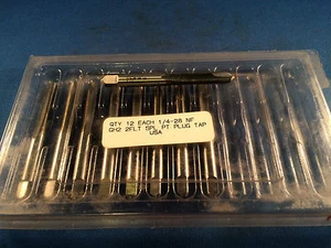 New Made in USA 1/4"-28NF GH2 HSS Spiral Point Plug Taps - Picture 1 of 2