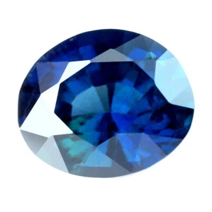 Zertifizierter natürlicher unbeheizter blauer Saphir 0,70ct VVS Reinheit Madagaskar oval - Bild 1 von 3