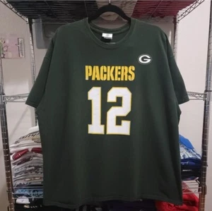 Green bay packers Size XL green Number 12 Aaron rodgers t shirt - Picture 1 of 4