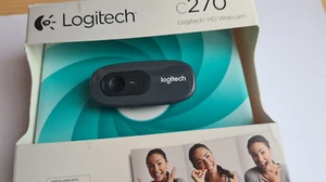 Kamera internetowa Logitech C270 HD, HD 720p/30fps USB 3.0 i kabel 1,5 m z oryginalnym pudełkiem - Zdjęcie 1 z 3