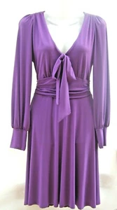 KALEIDOSCOPE / OLI PURPLE PUSSY BOW STRETCH JERSEY DRESS RRP £50 10 - Imagen 1 de 6