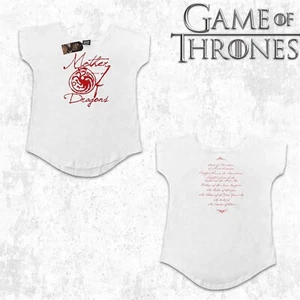 Camiseta blanca oficial de Juego de Tronos Daenerys madre de dragones damas mujer - Imagen 1 de 8